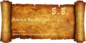 Barta Bojána névjegykártya